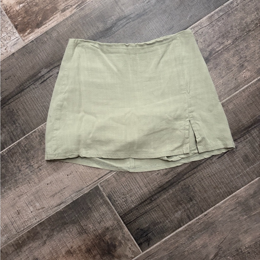 Altar'd State Light Green Mini Skirt